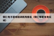 铜仁电子游戏培训机构排名（铜仁哪里有电玩城）